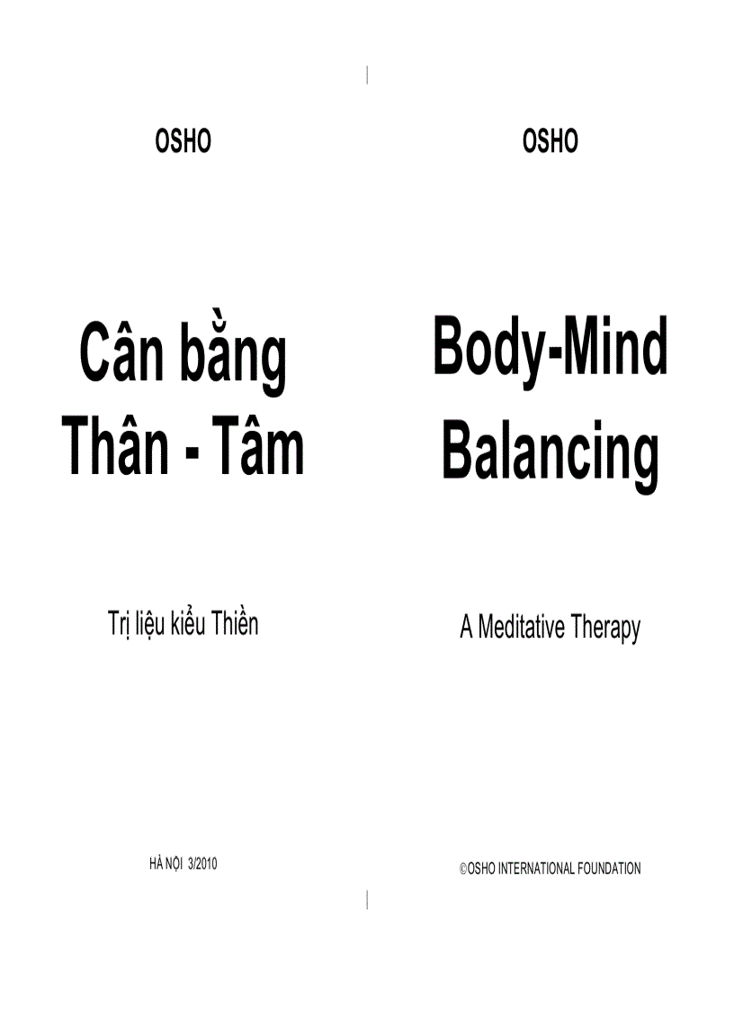 image for page Tủ sách Osho Cân bằng thân tâm