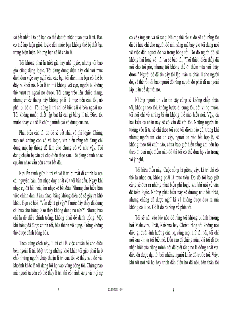 image for page Tủ sách Osho Chiều bên kia cái biết