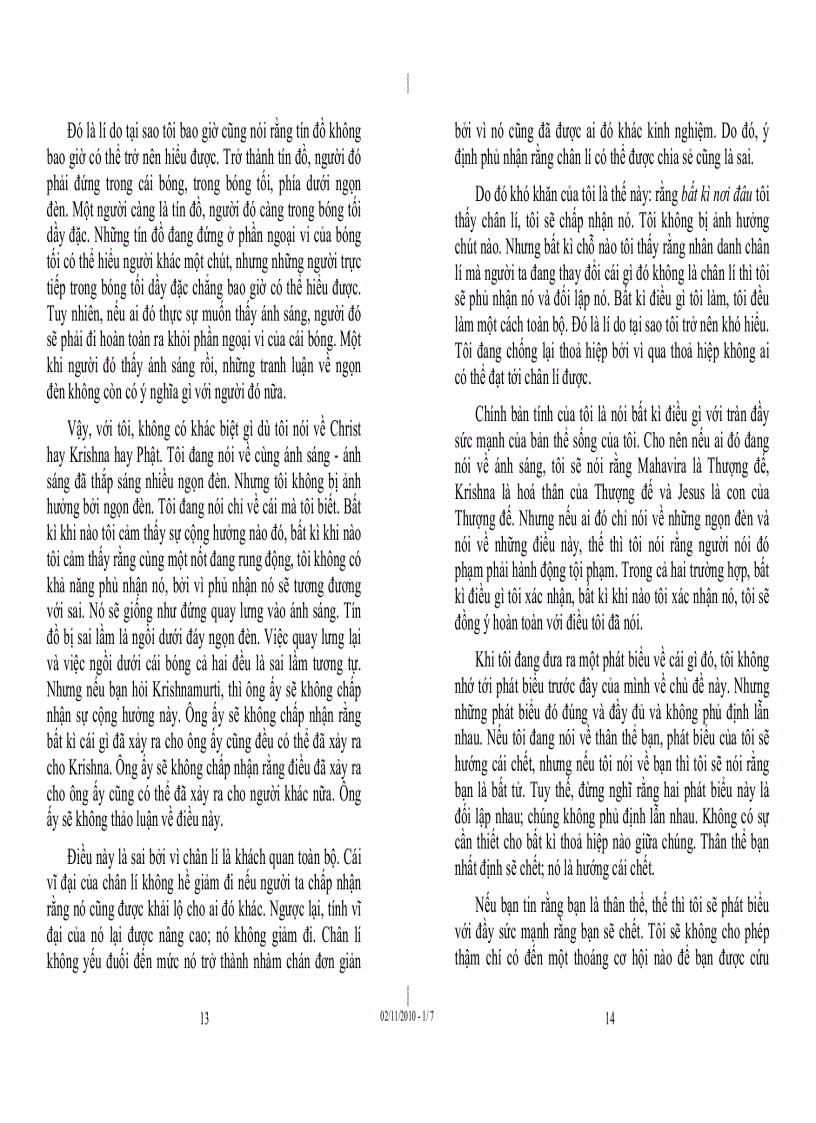 image for page Tủ sách Osho Chiều bên kia cái biết