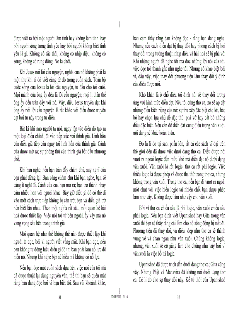 image for page Tủ sách Osho Chiều bên kia cái biết