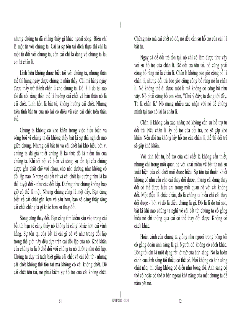 image for page Tủ sách Osho Chiều bên kia cái biết