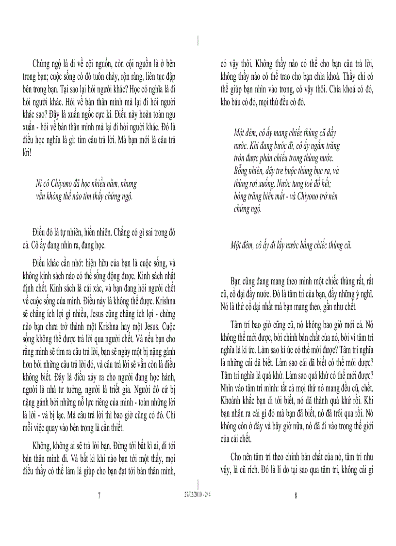 image for page Tủ sách Osho Không nước Không trăng