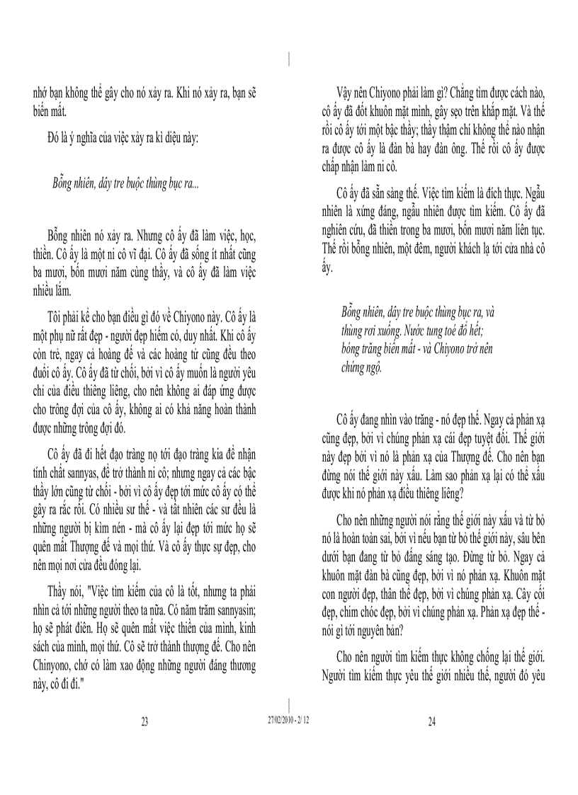 image for page Tủ sách Osho Không nước Không trăng