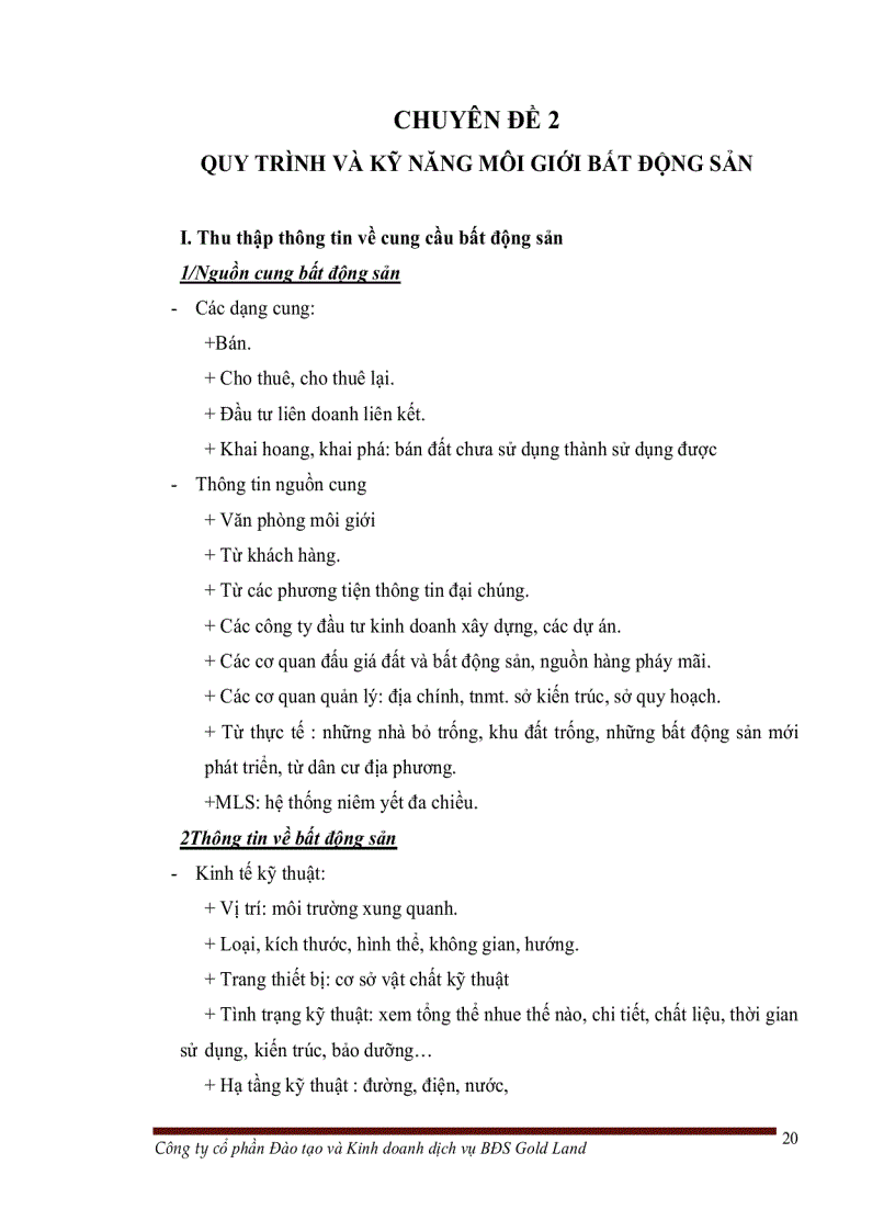 image for page Quy trình và kỹ năng môi giới bất động sản