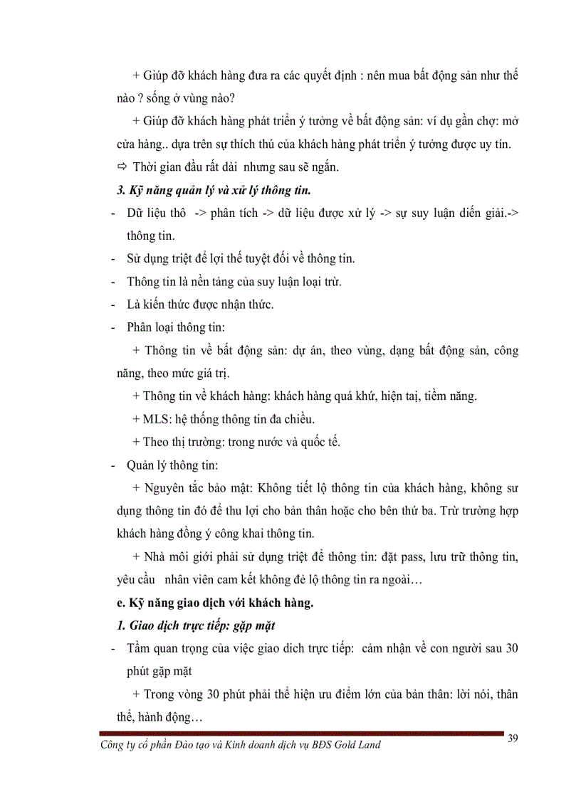 image for page Quy trình và kỹ năng môi giới bất động sản