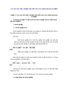 Các nguyên tắc cơ bản của kế toán tài chính Doanh nghiệp