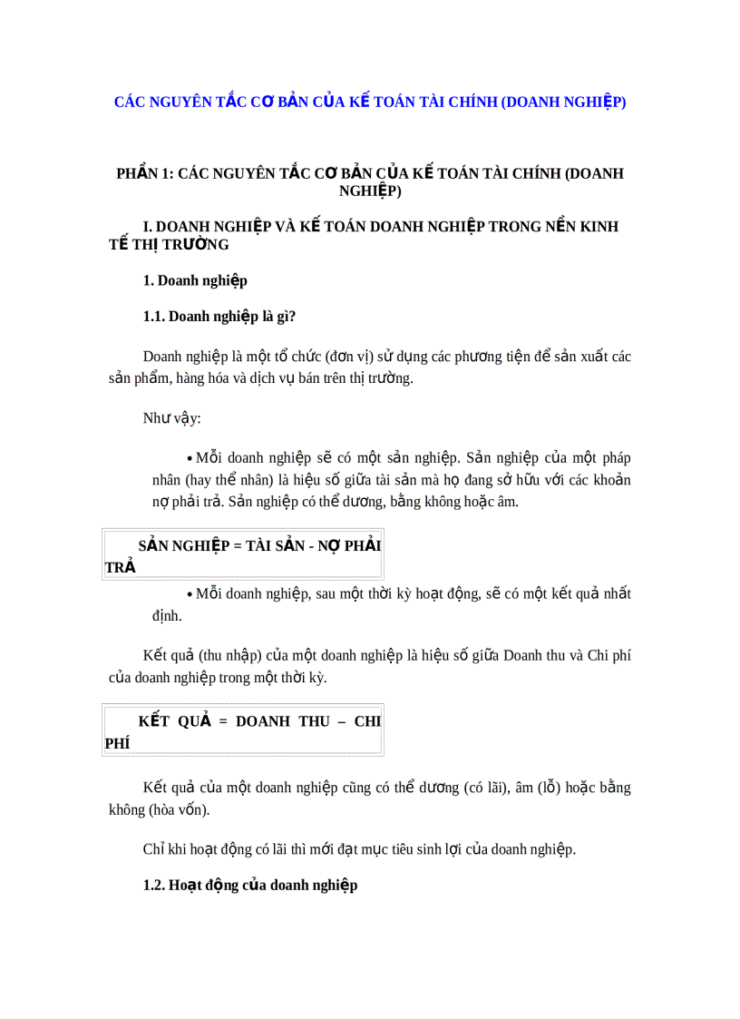 image for page Các nguyên tắc cơ bản của kế toán tài chính Doanh nghiệp