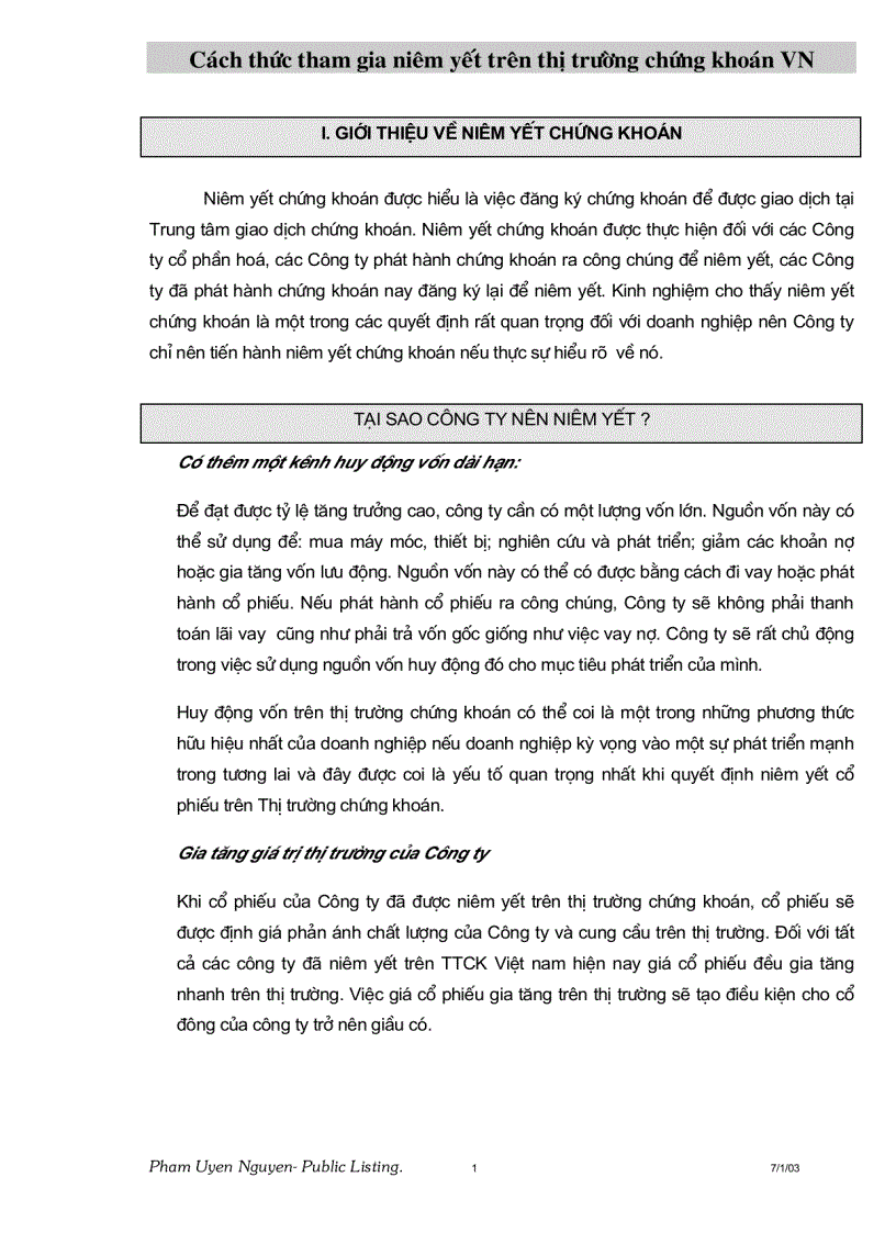 image for page Cách thức tham gia niêm yết trên thị trường chứng khoán Việt Nam