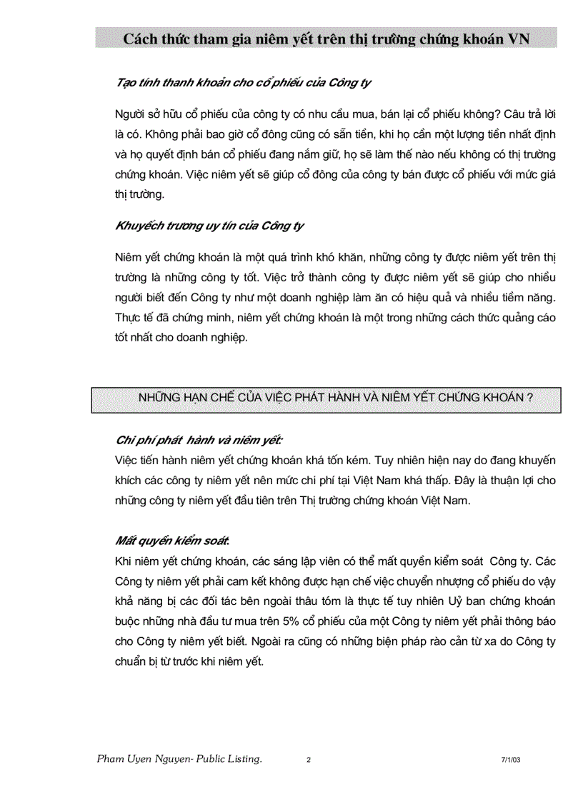 image for page Cách thức tham gia niêm yết trên thị trường chứng khoán Việt Nam