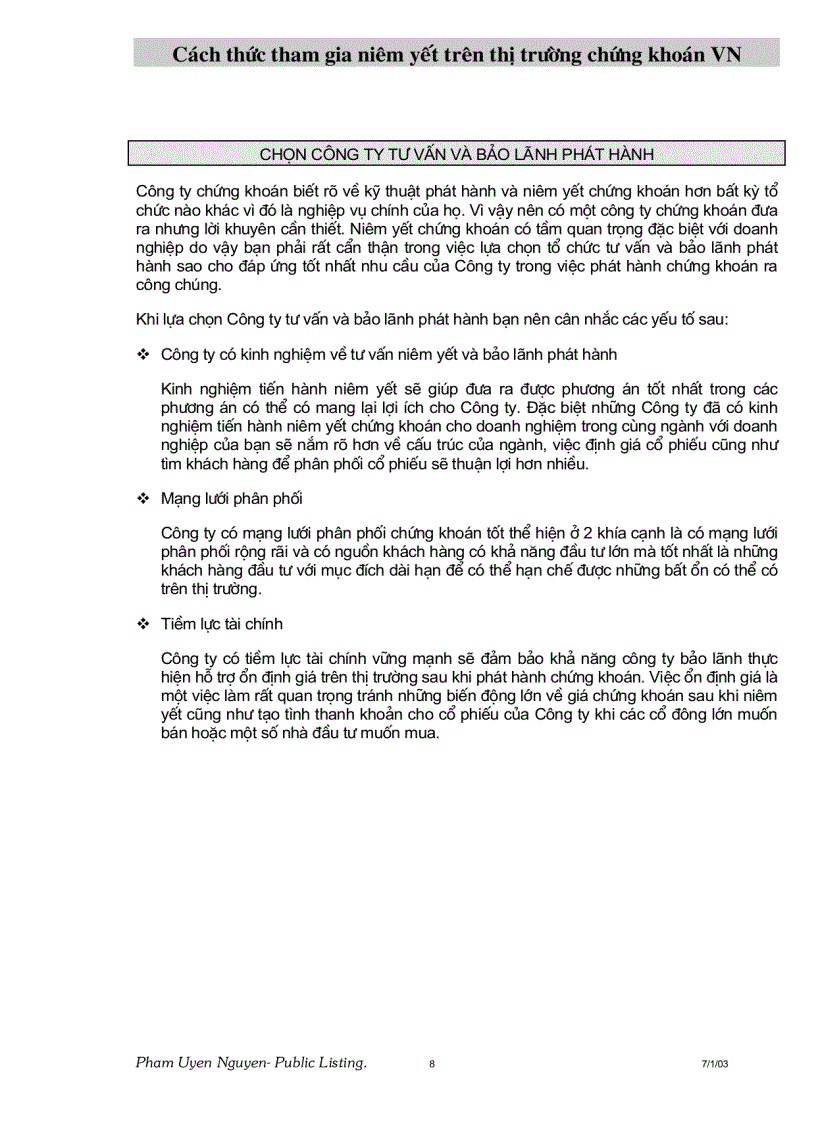 image for page Cách thức tham gia niêm yết trên thị trường chứng khoán Việt Nam