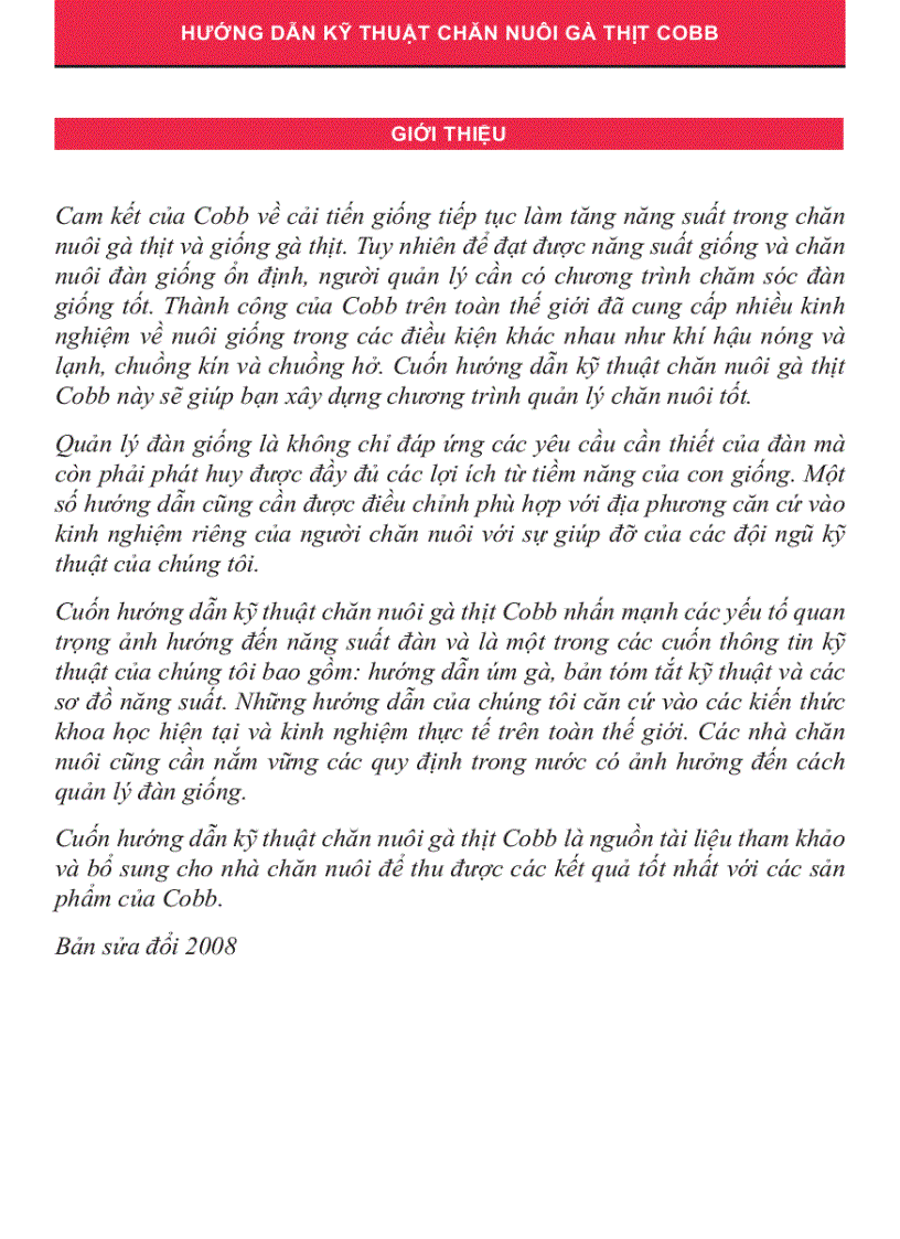 image for page Hướng dẫn kỹ thuật Chăn nuôi gà thịt Cobb