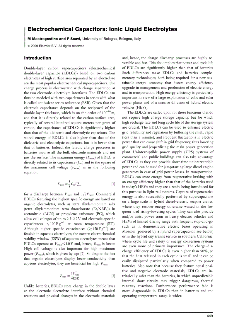 image for page Electrochemical Capacitors Ionic Liquid Electrolytes