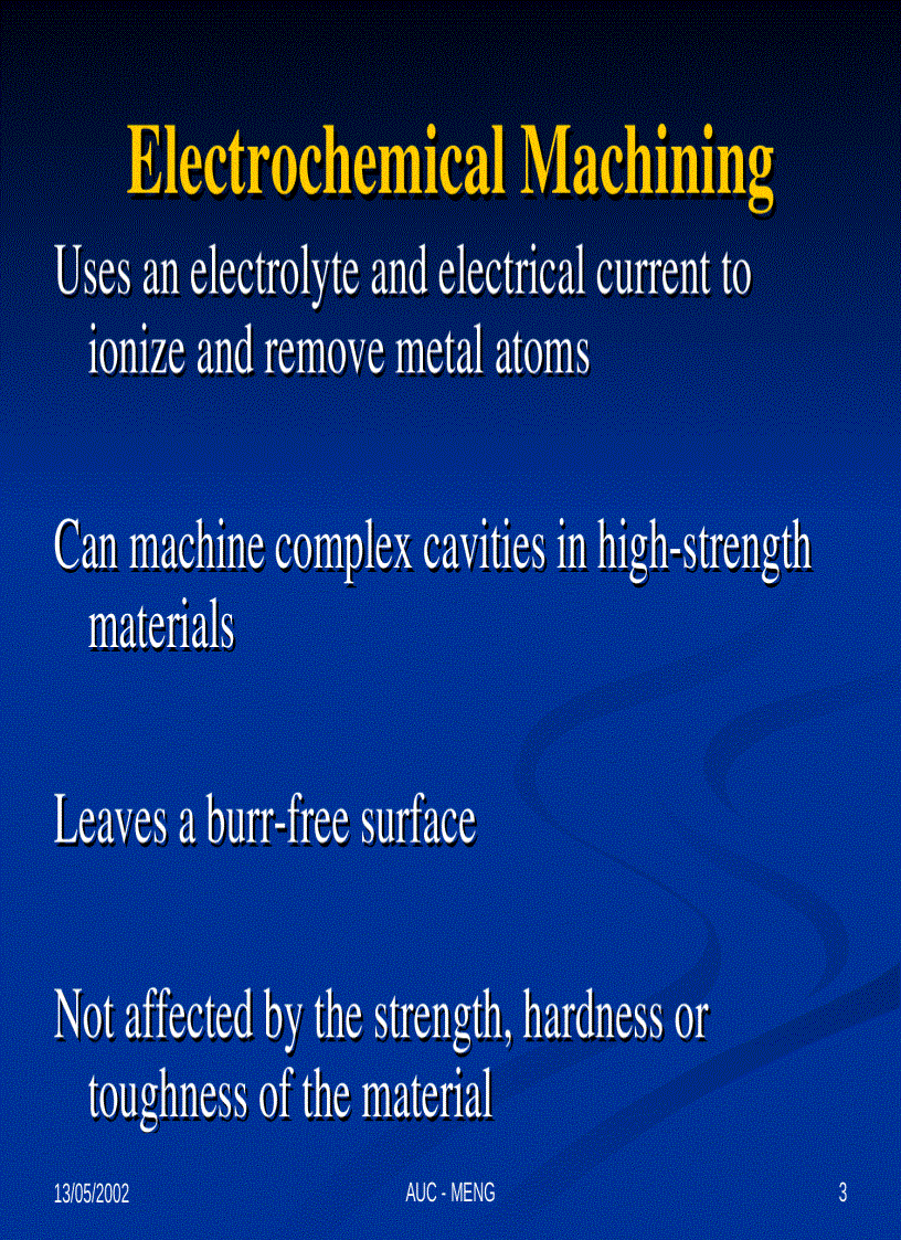 image for page Electrochemical Machining ECM