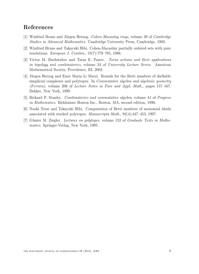 image for page A combinatorial proof of a formula for Betti numbers of a stacked polytope