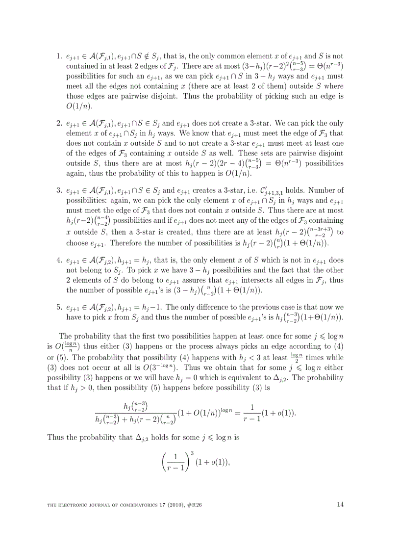 image for page On randomly generated non trivially intersecting hypergraphs