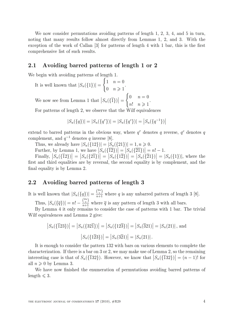 image for page Enumeration Schemes for Permutations Avoiding Barred Patterns
