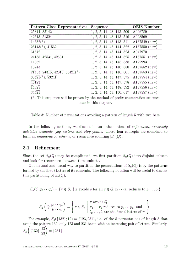 image for page Enumeration Schemes for Permutations Avoiding Barred Patterns