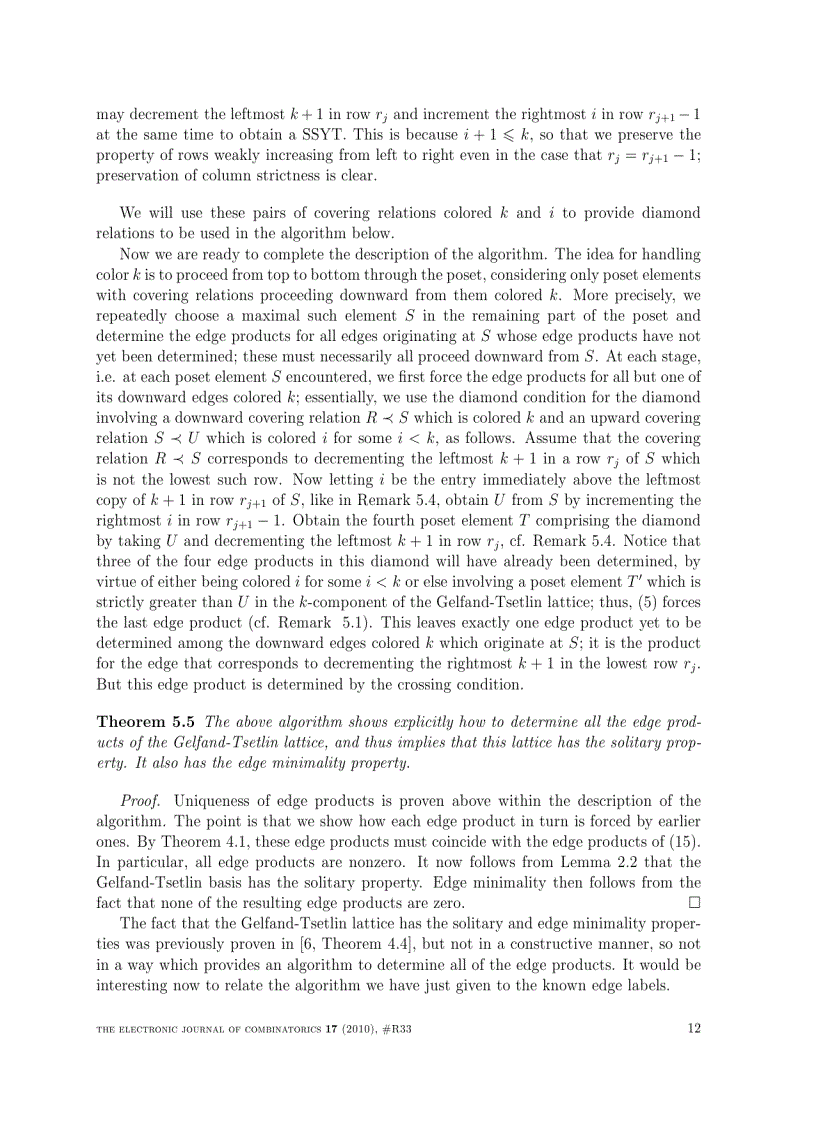 image for page Combinatorial Constructions of Weight Bases The Gelfand Tsetlin Basis