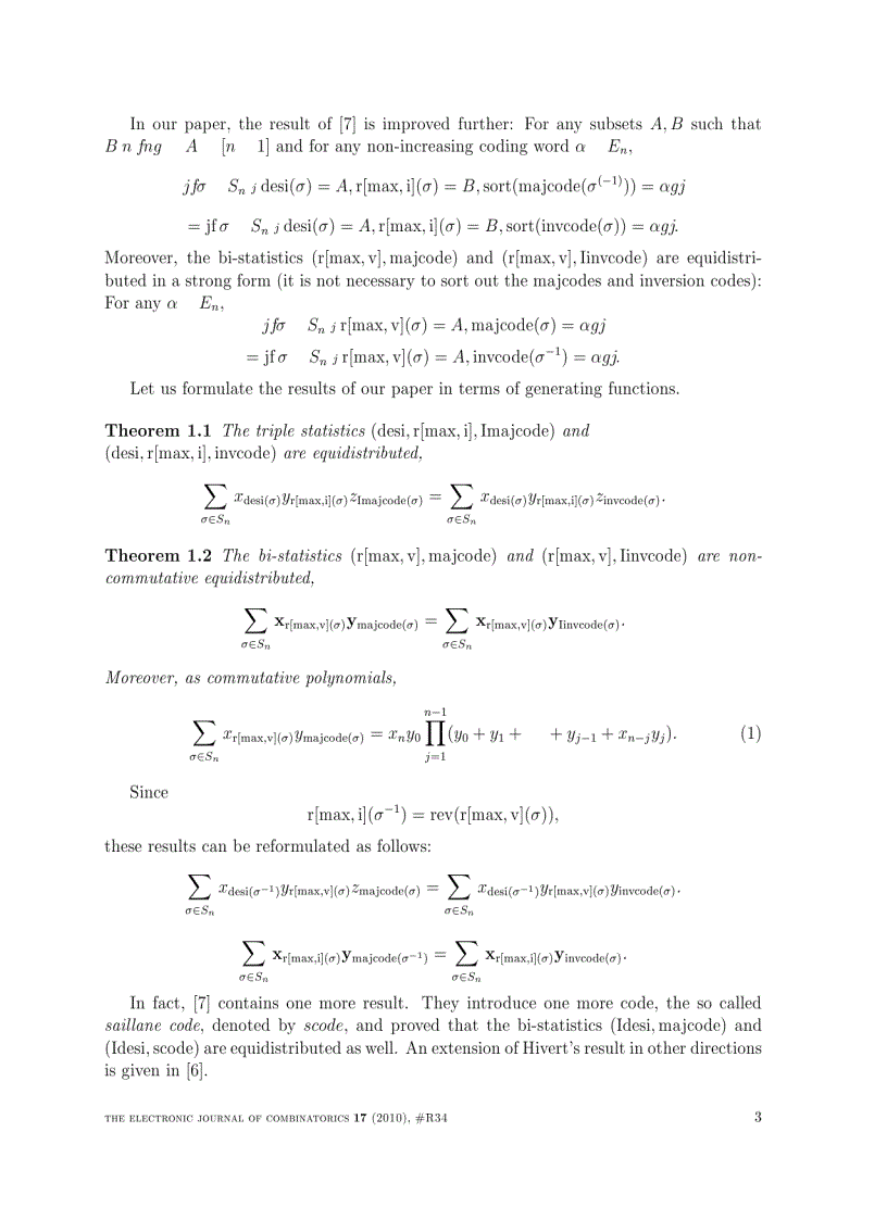 image for page MacMahon s theorem for a set of permutations with given descent indices and right maximal records