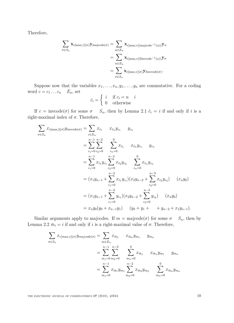 image for page MacMahon s theorem for a set of permutations with given descent indices and right maximal records