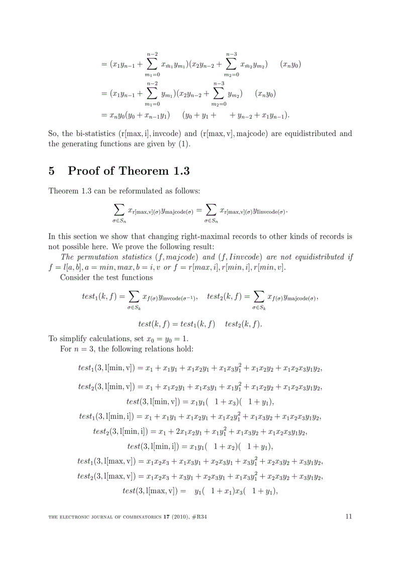 image for page MacMahon s theorem for a set of permutations with given descent indices and right maximal records