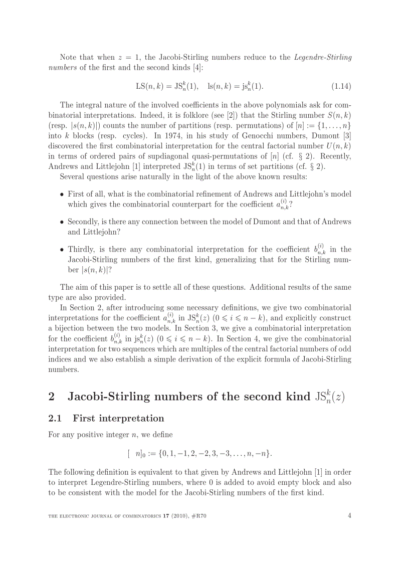 image for page Combinatorial interpretations of the Jacobi Stirling numbers