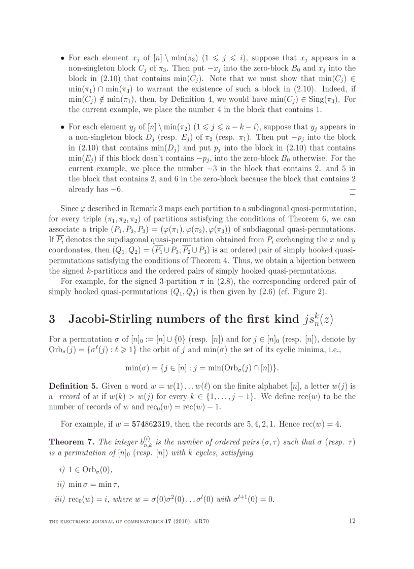 image for page Combinatorial interpretations of the Jacobi Stirling numbers