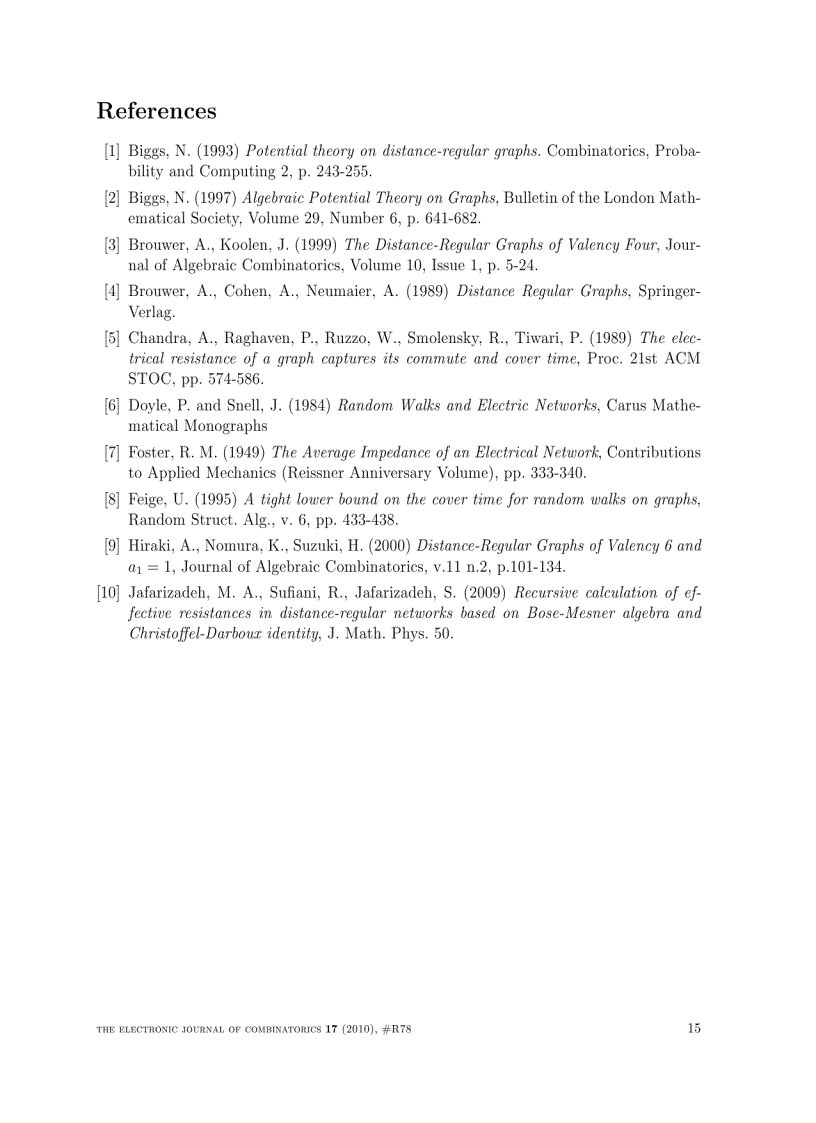 image for page A conjecture of Biggs concerning the resistance of a distance regular graph