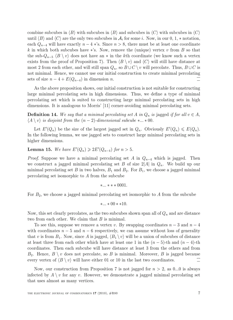 image for page Largest minimal percolating sets in hypercubes under 2 bootstrap percolation