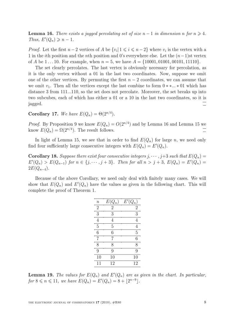 image for page Largest minimal percolating sets in hypercubes under 2 bootstrap percolation