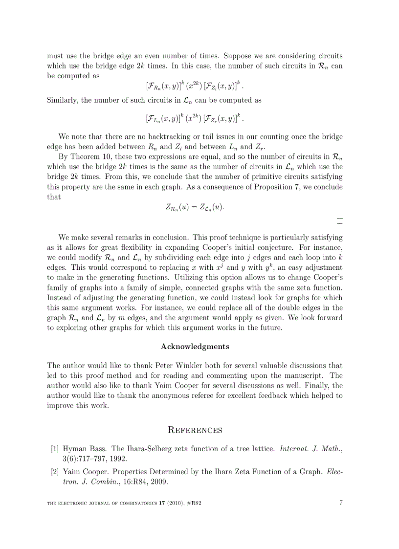 image for page An Inﬁnite Family of Graphs with the Same Ihara Zeta Function