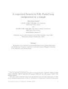 A conjectured formula for Fully Packed Loop conﬁgurations in a triangle
