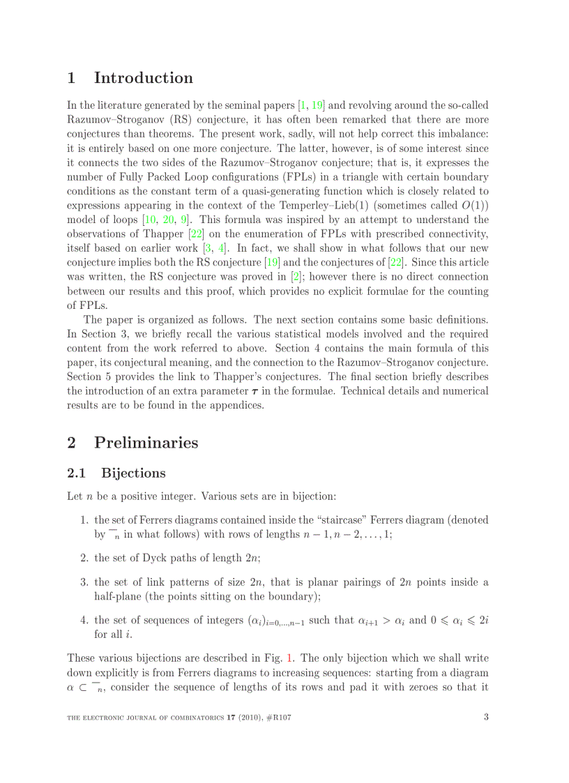 image for page A conjectured formula for Fully Packed Loop conﬁgurations in a triangle