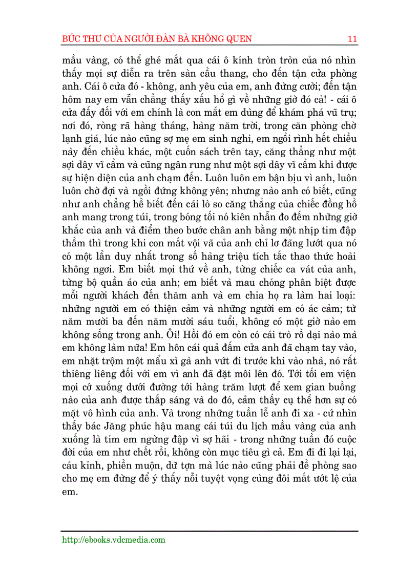 image for page Bức thư của người đàn bà không quen