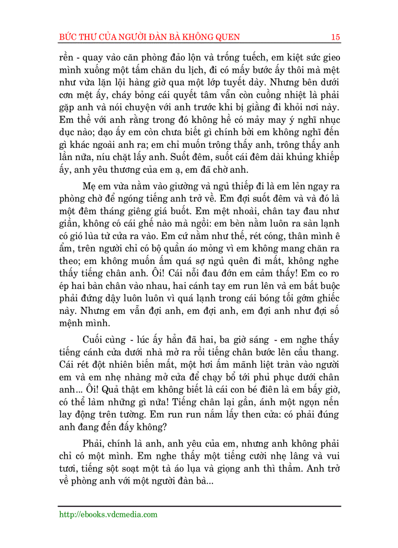 image for page Bức thư của người đàn bà không quen