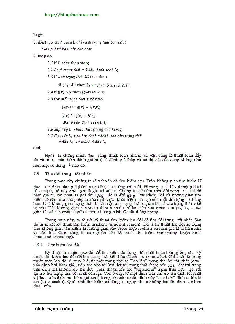 image for page Giáo trình trí tuệ nhân tạo Đinh Mạnh Tường