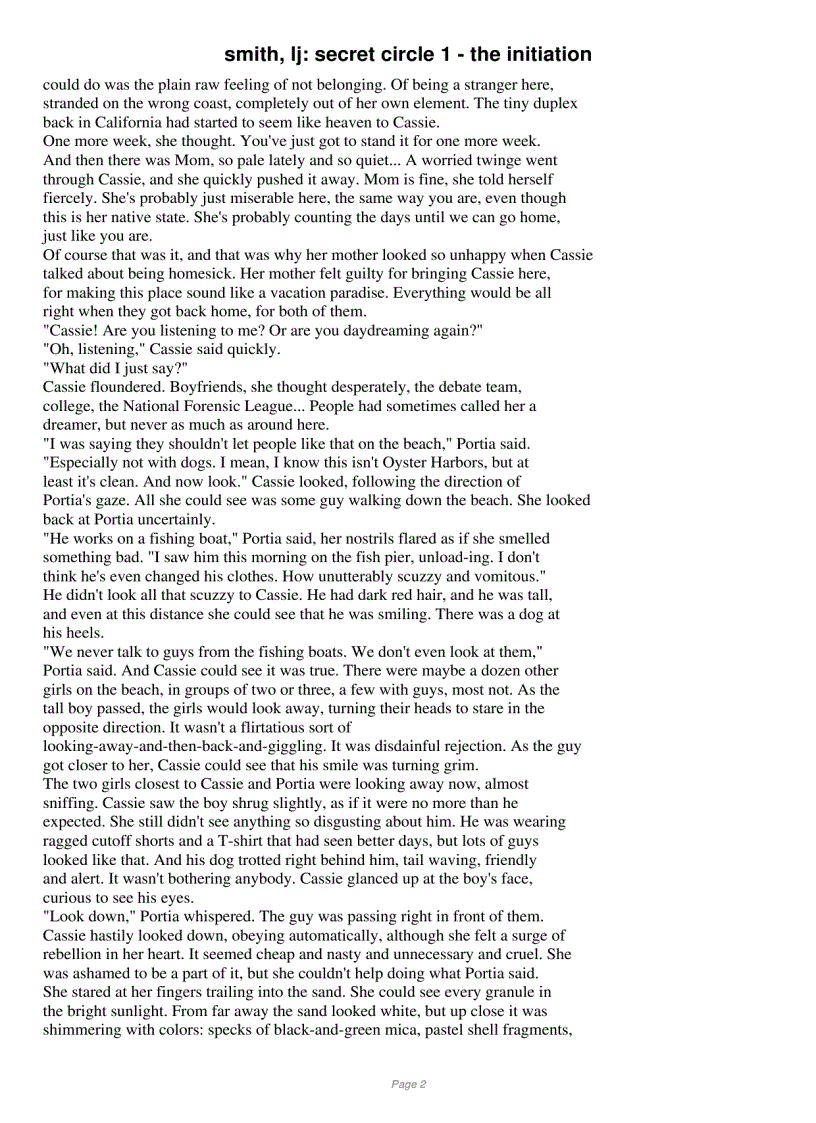 image for page The Secret Circle trilogy Lisa Jane Smith