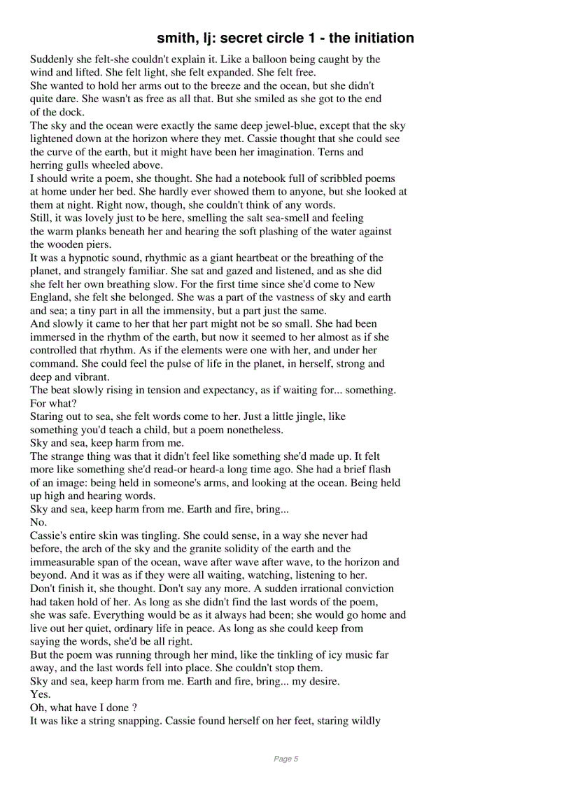 image for page The Secret Circle trilogy Lisa Jane Smith