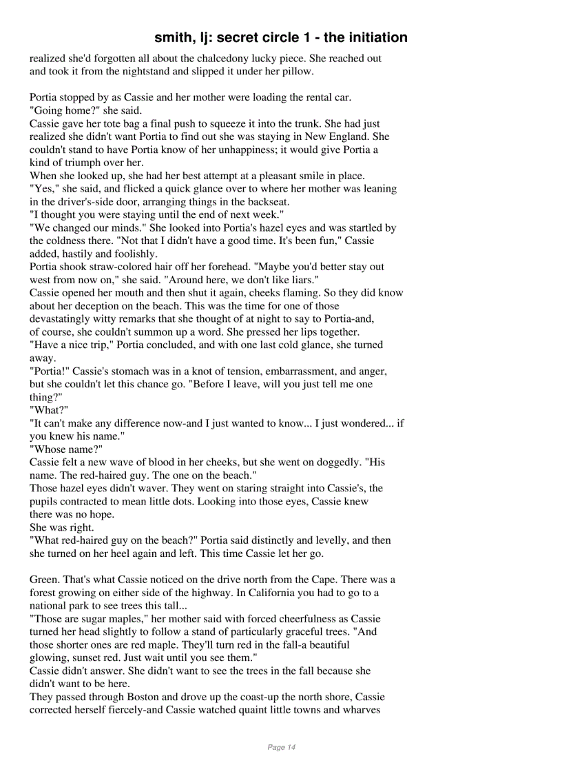 image for page The Secret Circle trilogy Lisa Jane Smith