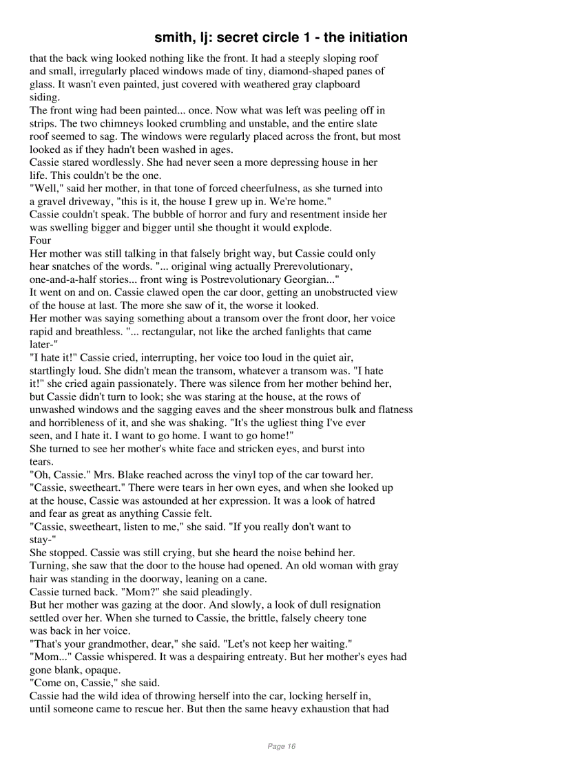 image for page The Secret Circle trilogy Lisa Jane Smith