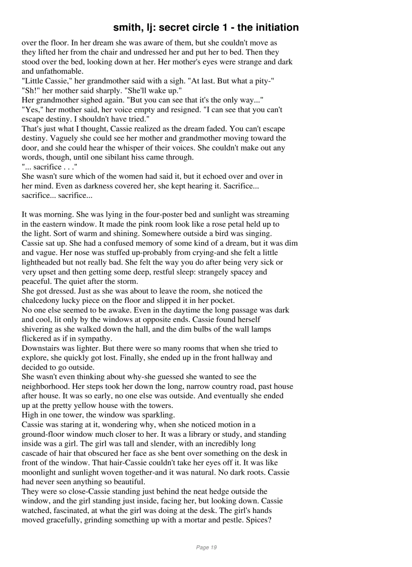 image for page The Secret Circle trilogy Lisa Jane Smith