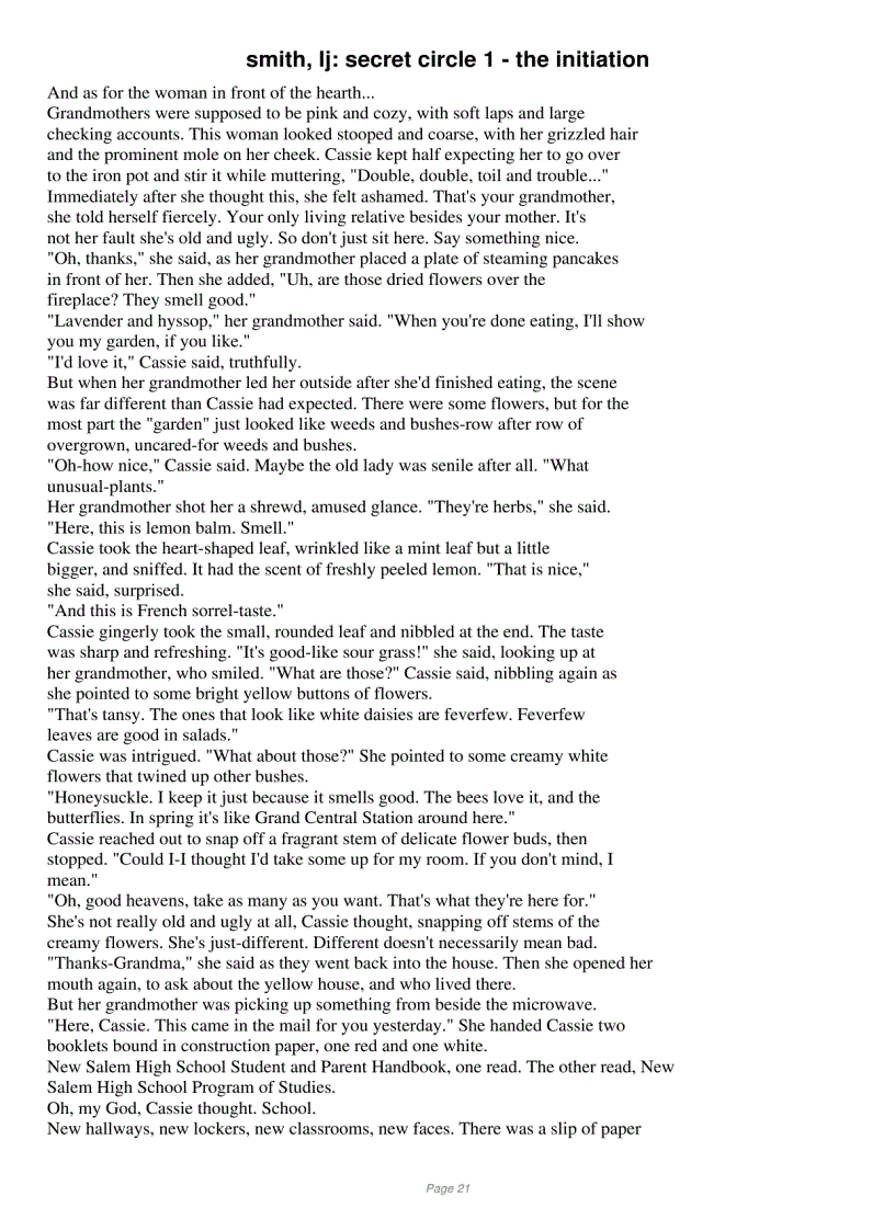 image for page The Secret Circle trilogy Lisa Jane Smith