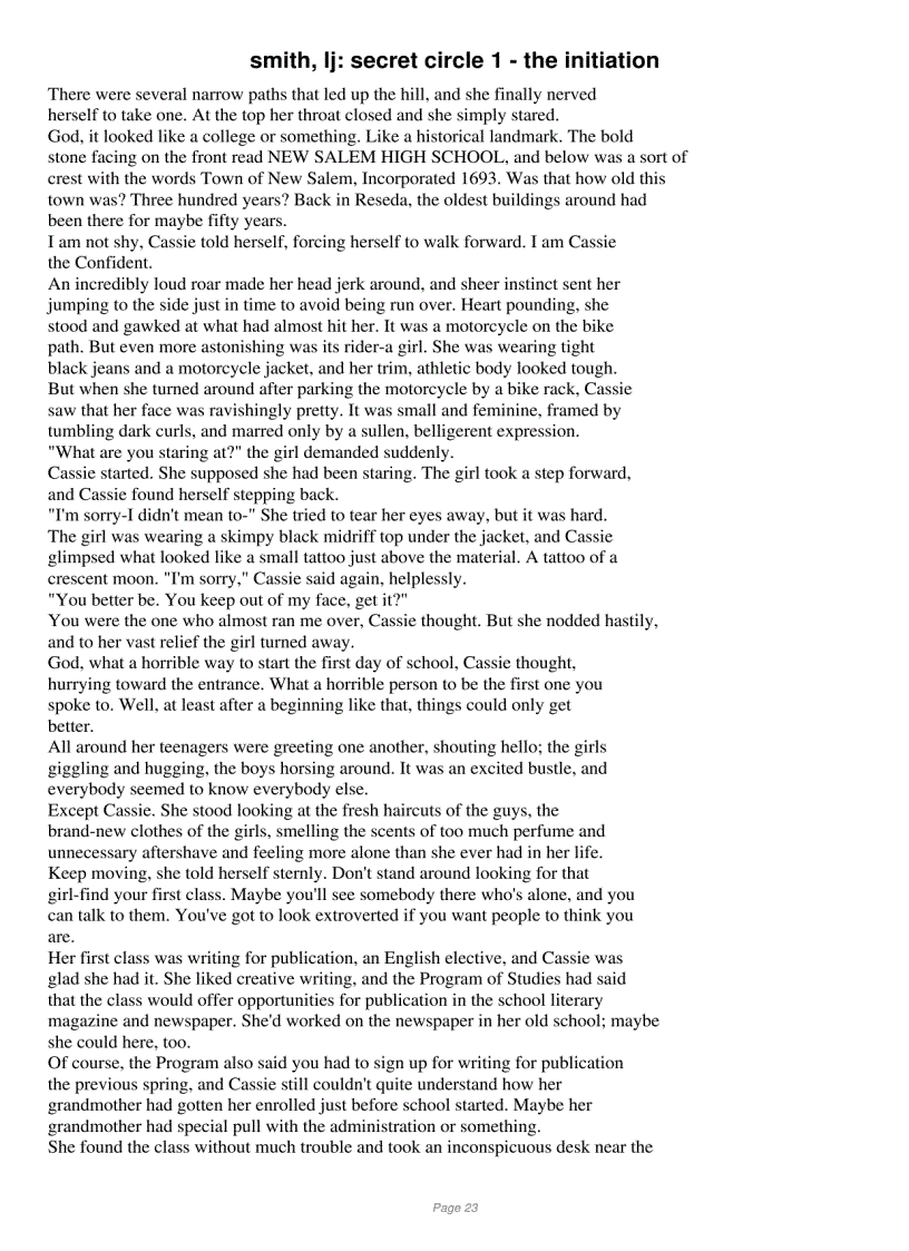 image for page The Secret Circle trilogy Lisa Jane Smith