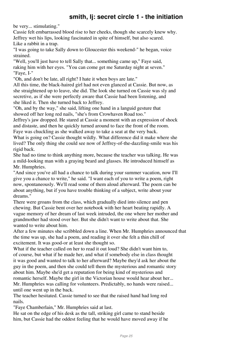 image for page The Secret Circle trilogy Lisa Jane Smith