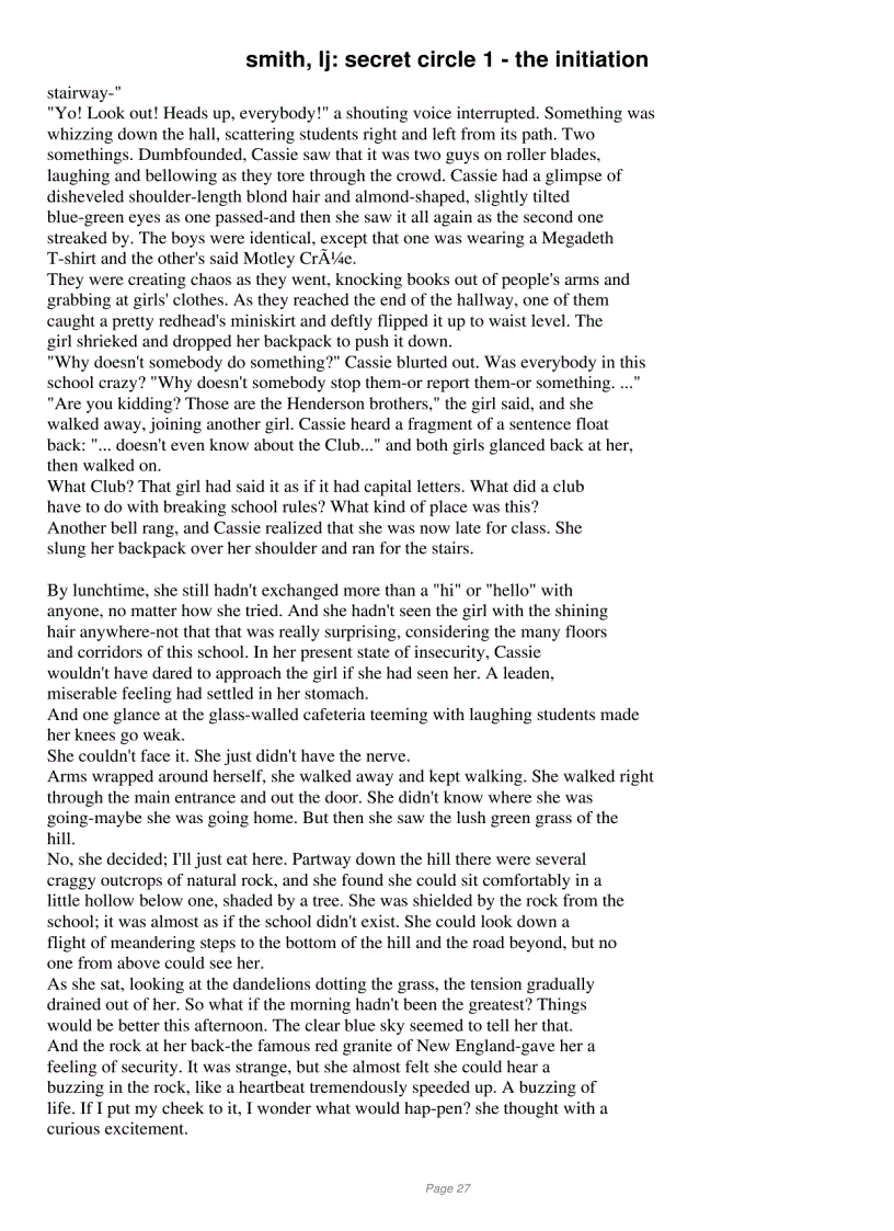 image for page The Secret Circle trilogy Lisa Jane Smith