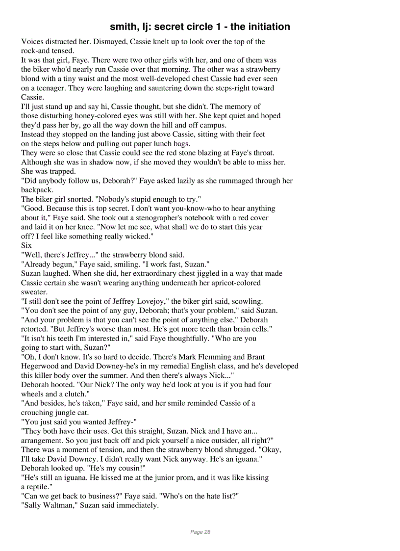 image for page The Secret Circle trilogy Lisa Jane Smith