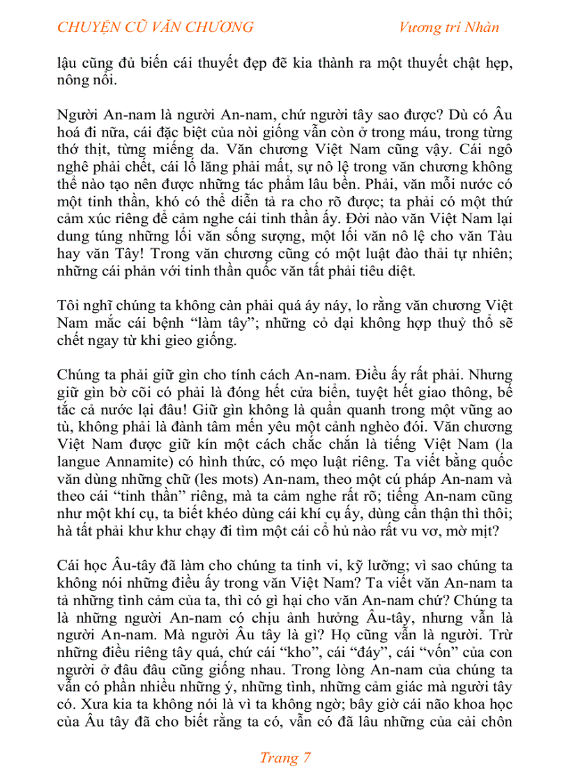 image for page Chuyện cũ văn chương Vương trí Nhàn