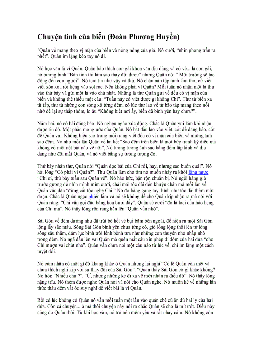 image for page Ebook Chuyện tình của biển Đoàn Phương Huyền