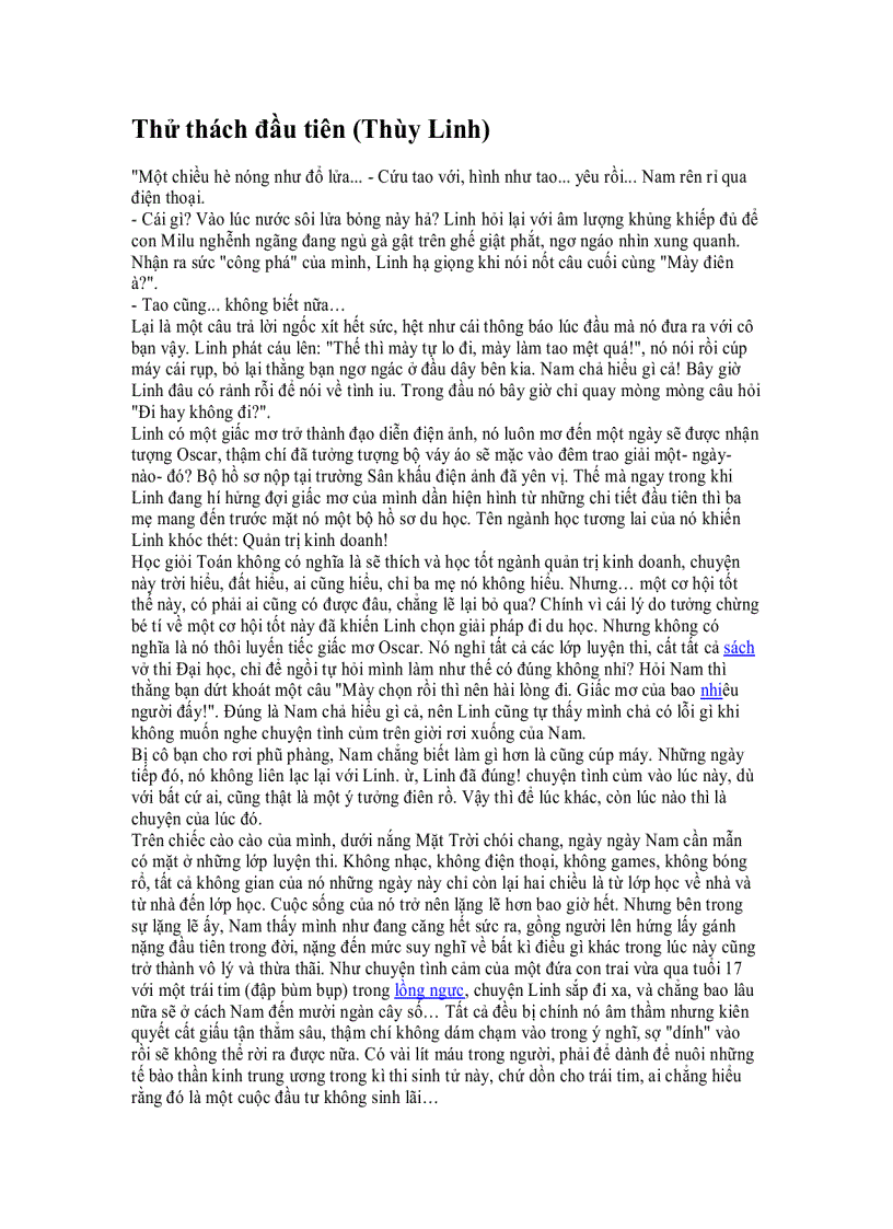 image for page Ebook Thử thách đầu tiên Thùy Linh