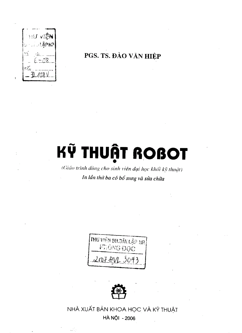 Sách kỹ thuật robot Đào Văn Hiệp